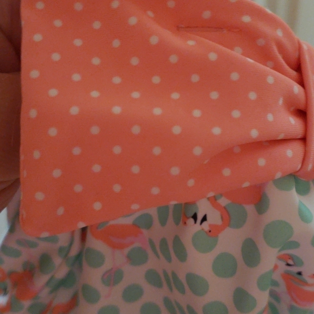 Adorable Flamingo Polka Dot Swimsuit - Picture 9 of 9